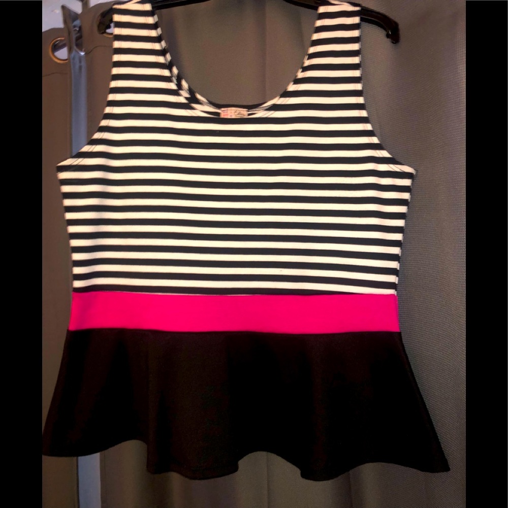 Stripe Peplum Crop top